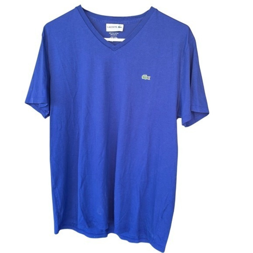 Lacoste Blue Pima Cotton Short Sleeve Tee Large‎
